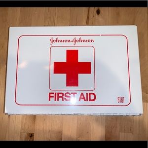 Metal Johnson and Johnson First Aid Box